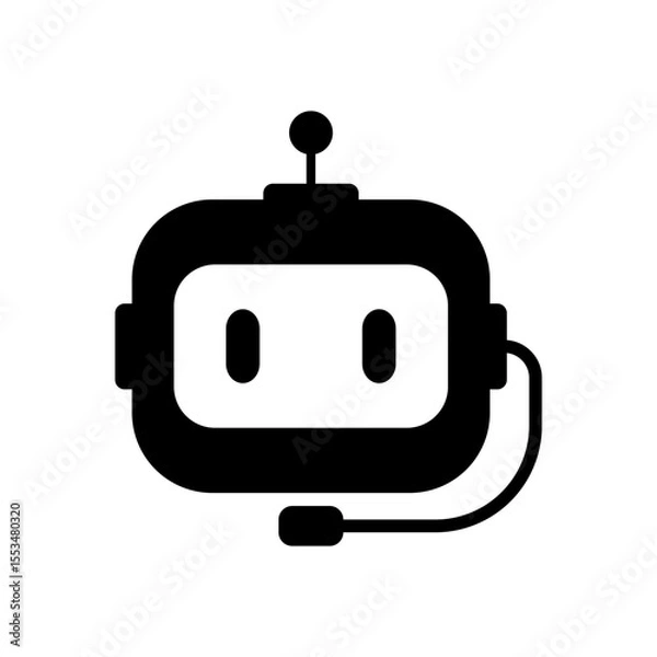 Fototapeta chatbot icon, technology vector icon, with transparent background
