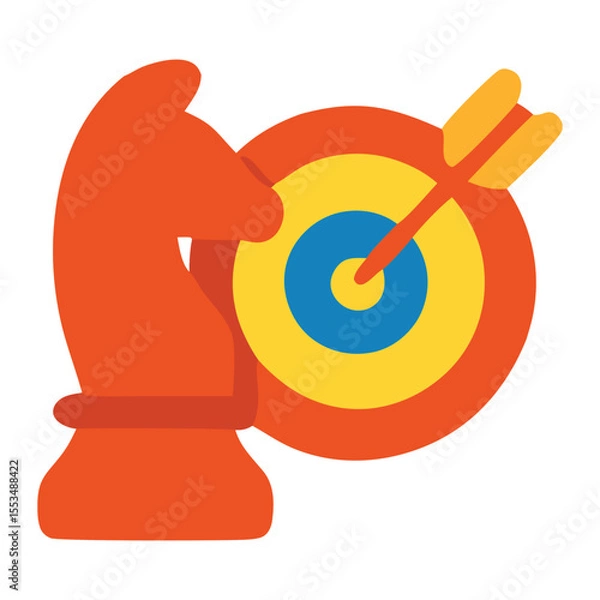 Obraz business strategy flat icon