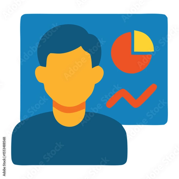 Obraz asset management flat icon