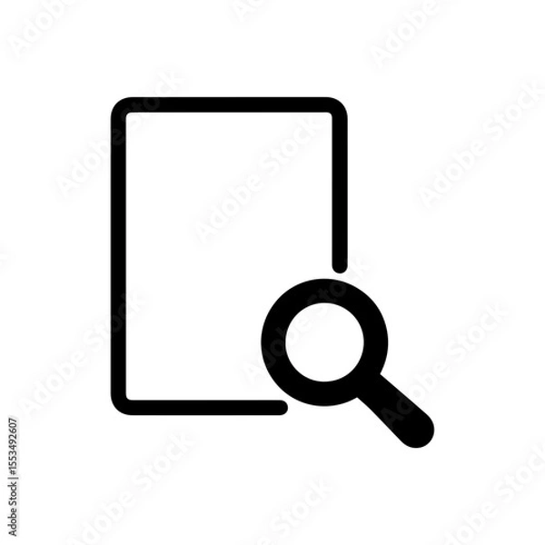 Fototapeta Finding Files with Magnifying Glass Icon for Developers