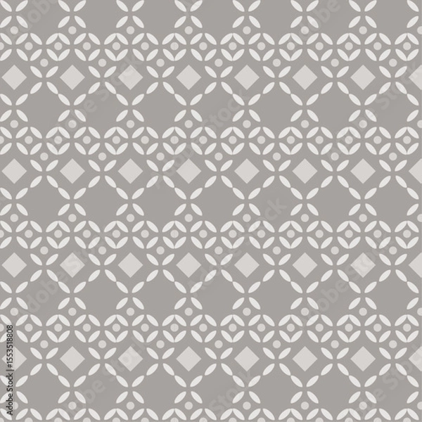 Fototapeta Soft Taupe Geometric Pattern – Seamless Neutral Tile Design