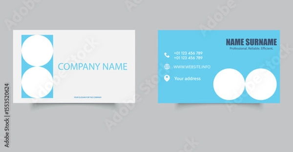 Obraz Business card for a company with a brand name. Editable file