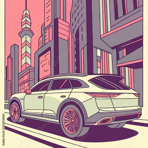 Obraz retro car seamless pattern