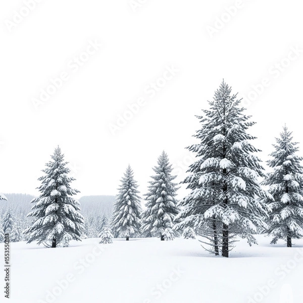 Fototapeta fir tree in snow