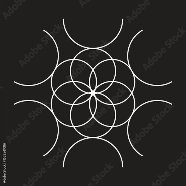 Obraz Flower floral pattern vector design.