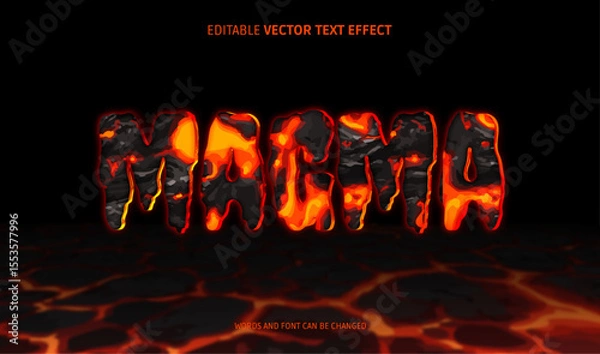 Obraz magma editable text effect