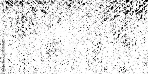 Fototapeta Abstract vector noise. Grunge texture overlay with rough and fine black particles isolated on white background. Vector illustration. EPS10