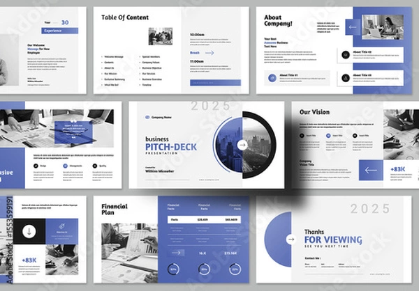 Fototapeta Business Pitch Deck Presentation Template