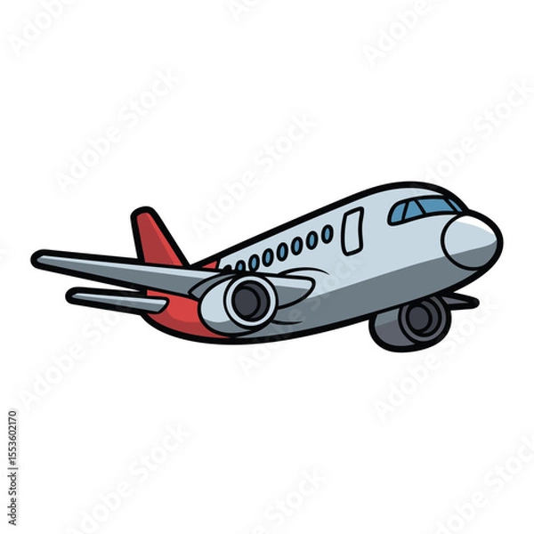 Fototapeta plane clipart vector image