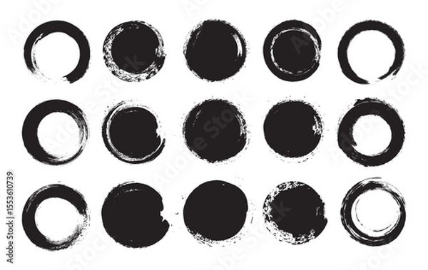 Obraz Set of grunge circle