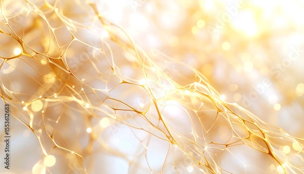 Obraz Golden Neural Weave 