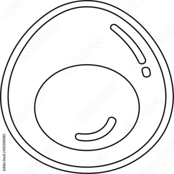 Fototapeta Elegant minimal graphic showing a simple bubble design, useful for tech company icons or interface designs, suitable for application logos or modern web icons with clean aesthetics.