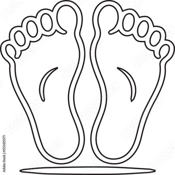 Fototapeta Representing Lakshmi's Footprints: A symbolic graphic, ideal for Diwali designs, spiritual art projects, or cultural presentations, showcasing Indian tradition and auspiciousness.