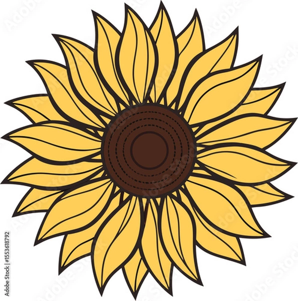 Obraz Vibrant Sunflower Illustration