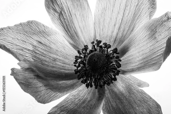Obraz black and white flower