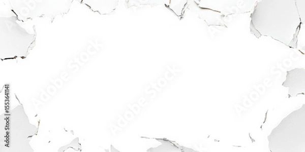 Obraz Ripped paper edges frame design on transparent background