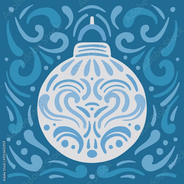 Fototapeta Christmas Vector illustration. Merry Christmas Vector Image.