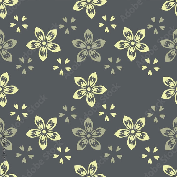 Fototapeta Seamless floral pattern, vintage background