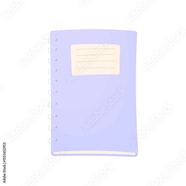 Obraz Simple notebook. Back to school concept. Stationery. Elements of education.