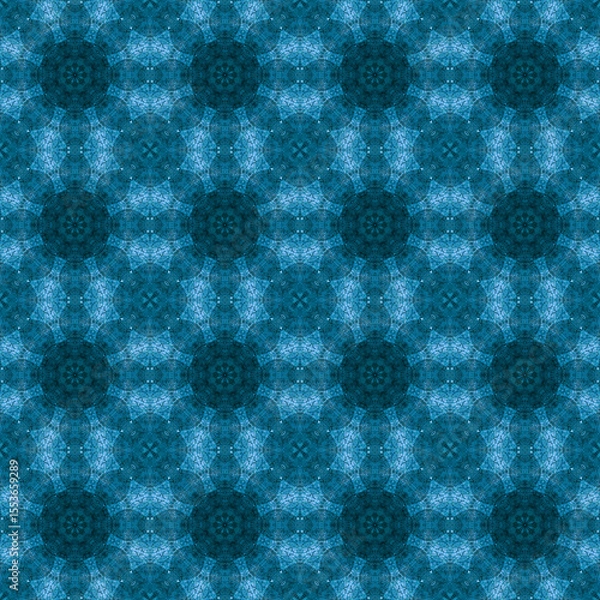 Fototapeta blue abstract geometric background texture, geometric shape pattern, kaleidoscopic. Beautiful pattern for printing, batik, design.