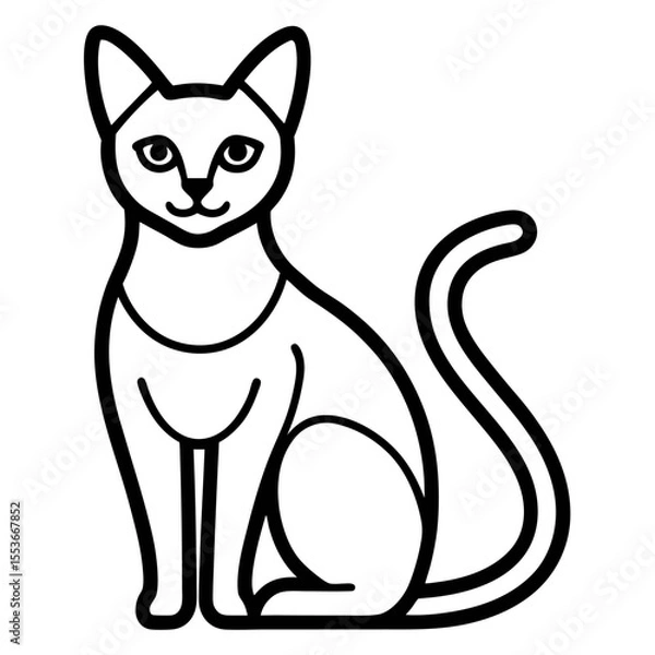 Obraz black cat with a cat