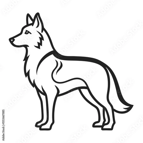 Obraz vector illustration of a dog