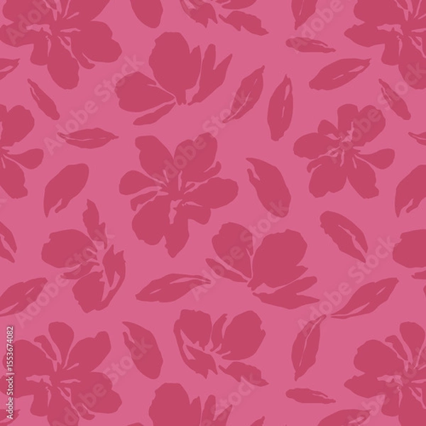 Fototapeta Flowers have organic shape with seamless background. Simple abstract floral pattern. Modern printing. Ideal for textile design, wallpaper, cards, posters and decoration.
