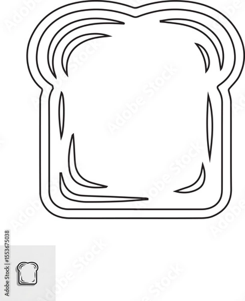 Fototapeta Realistic bread slice isolated on transparent background ideal for food packaging, bakery branding, recipe visuals, grocery ads, breakfast menu design, and culinary illustrations in digital content