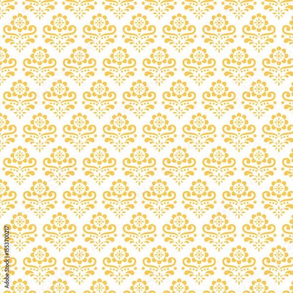 Fototapeta Damask seamless vector background. baroque style pattern. Graphic ornate pattern for wallpaper, fabric, packaging, wrapping. Damask flower ornament.
