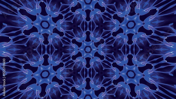 Obraz Abstract colorful kaleidoscopic geometric pattern. Kaleidoscopic background design. Hypnotic background. Abstract vector illustration.