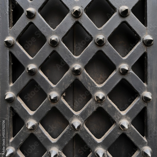 Obraz AI generator image of Wire mesh texture background filling the entire screen, Metal Texture Seamless, Expanded metal texture background composition filling the entire screen,