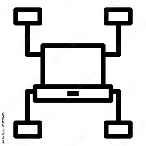 Fototapeta network vector icon