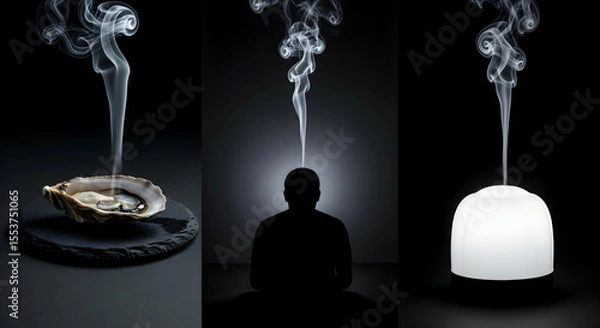 Fototapeta Conceptual Imagery Of Aromatherapy Exploring Relaxation And Spiritual Connection