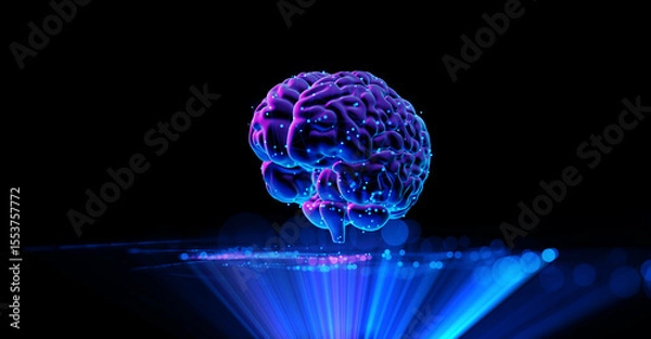 Fototapeta Human Brain - Futuristic Concept of Intelligence, science and mind