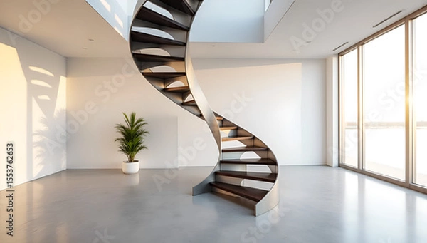 Fototapeta Sleek Spirals: A Modern Take on Minimalistic Design