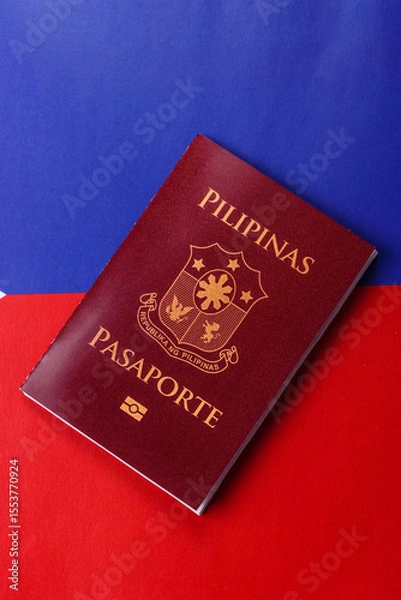 Obraz Philippines passport for travelling, flying and doing business. Philippines document