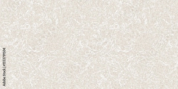 Fototapeta Soft grey speckled seamless border textile pattern. Marled subtle linen weave banner effect for classic elegant wedding design background ribbon trim 