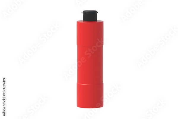 Fototapeta Bottle of paint acrylic, oil or gouache isolated on white background. 3d render