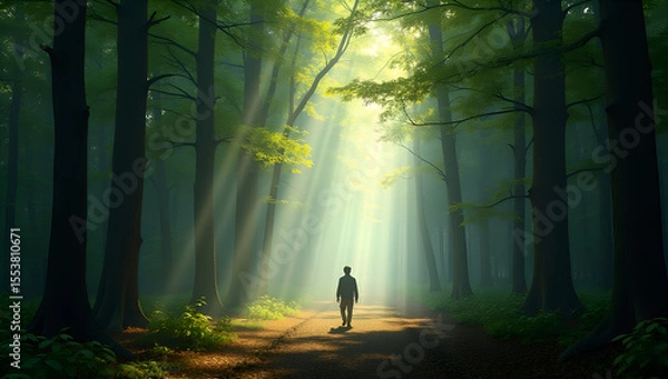 Obraz Serene Solitude in Nature's Embrace