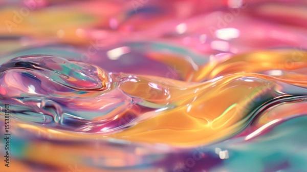 Fototapeta Abstract fluid circulation with smooth, flowing motion and soft gradients. Minimalist and calming design, perfect for wellness, meditation, and modern backgrounds.