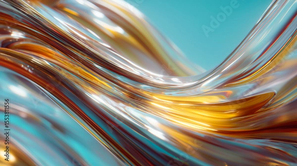 Fototapeta Abstract fluid circulation with smooth, flowing motion and soft gradients. Minimalist and calming design, perfect for wellness, meditation, and modern backgrounds.