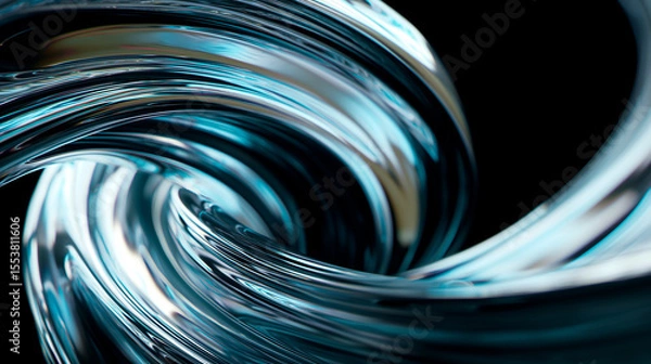 Fototapeta Abstract fluid circulation with smooth, flowing motion and soft gradients. Minimalist and calming design, perfect for wellness, meditation, and modern backgrounds.
