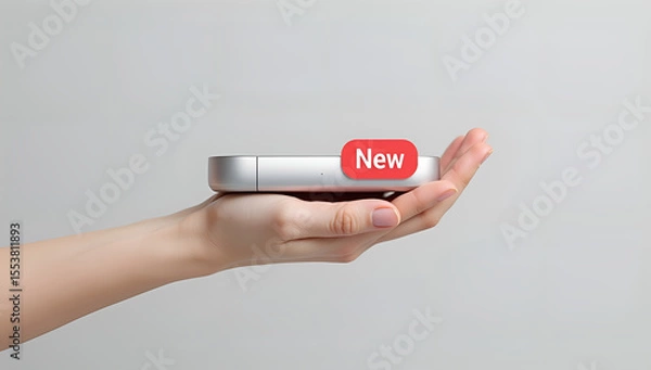 Obraz A Glimpse of Innovation: Modern Gadget in Hand