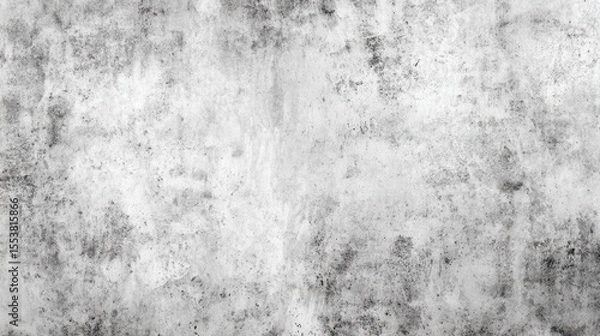 Fototapeta Weathered white concrete wall displaying rough textural patterns, gritty surface markings, vintage industrial background with aged stained patina, architectural surface detail