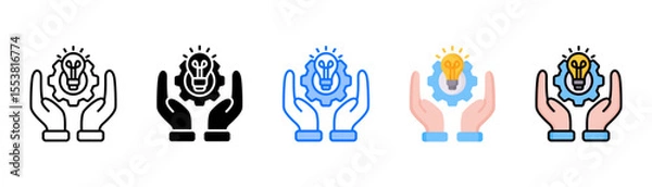 Obraz Proficiency icon set with multiple style collection