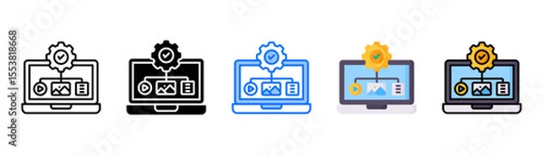 Obraz Categorization icon set with multiple style collection