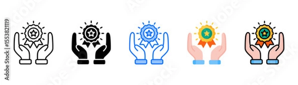 Obraz Branding icon set with multiple style collection