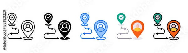 Obraz Customer Journey icon set with multiple style collection