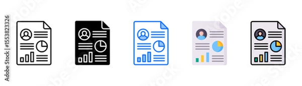 Obraz Infographic icon set with multiple style collection