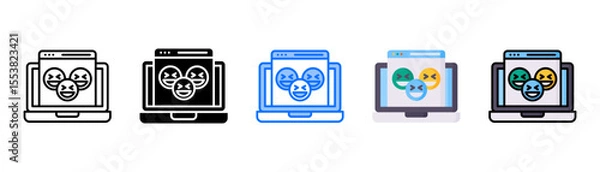 Obraz Meme icon set with multiple style collection